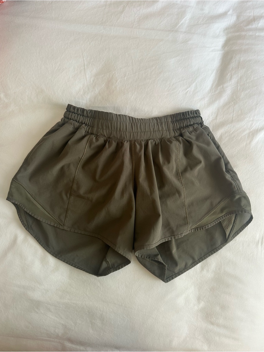 lululemon athletica Olive Green Athletic Running Shorts